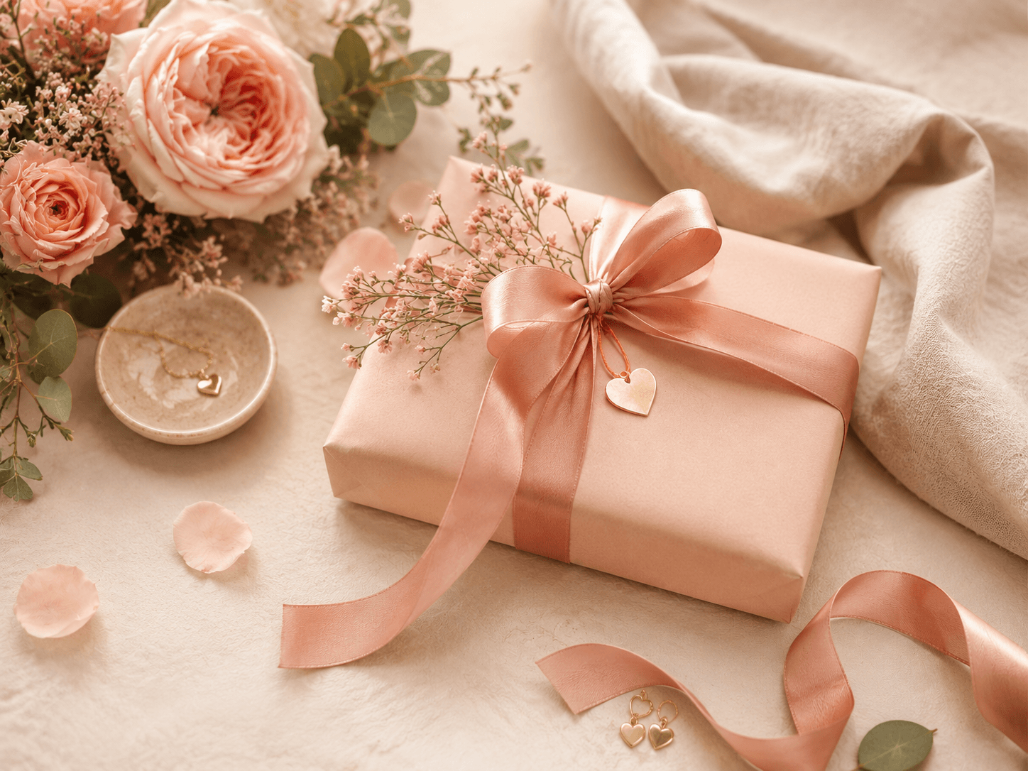 A thoughtful Valentine's Day gift with soft floral details